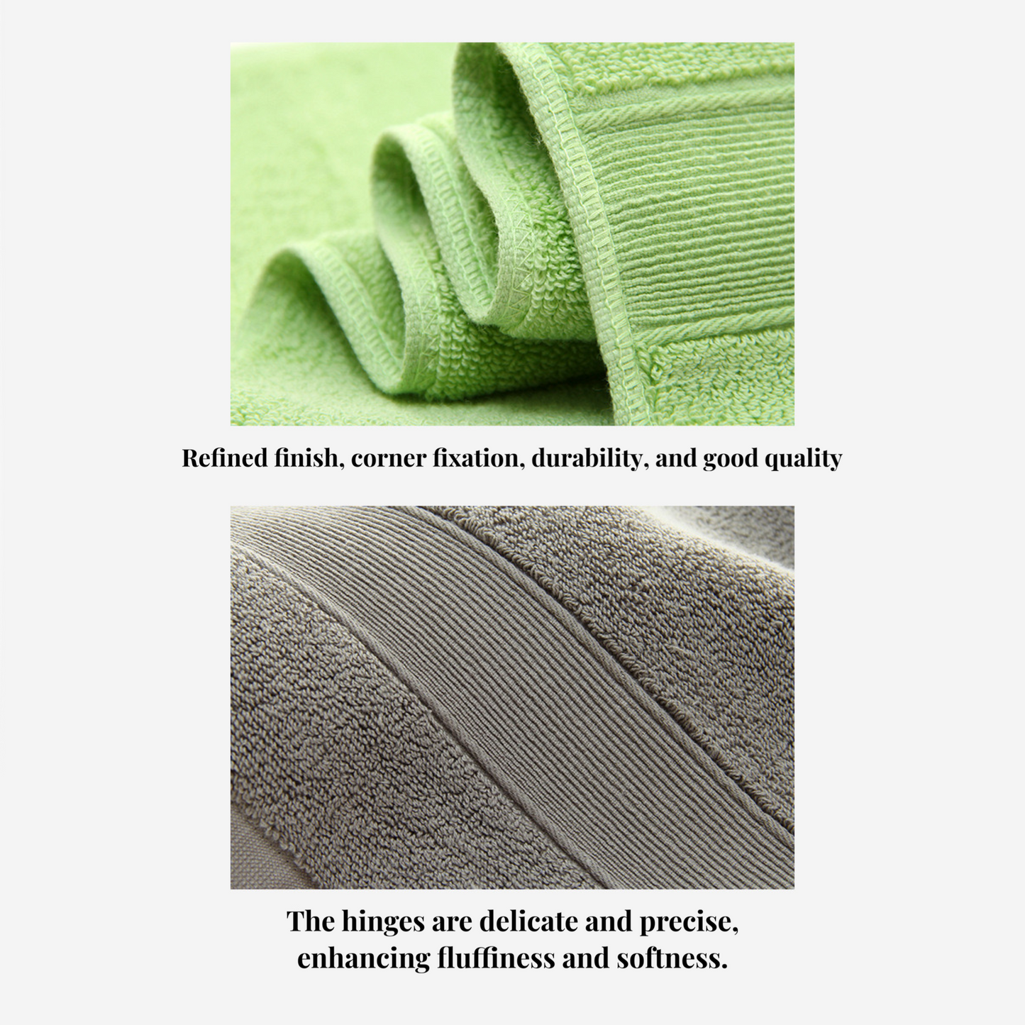 Complete Set of High Quality Towels : 2 Large, 2 Medium, and 2 Small