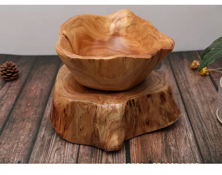 "Natural Wood Bowl: Handcrafted Elegance for Kitchen and Home"