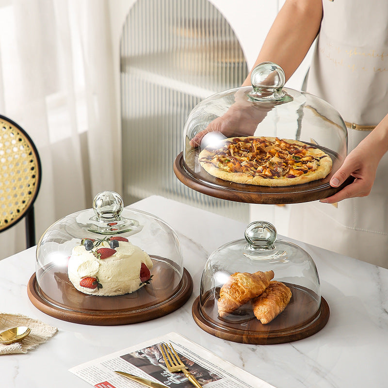 Elegant Cake Stand with Glass Lid