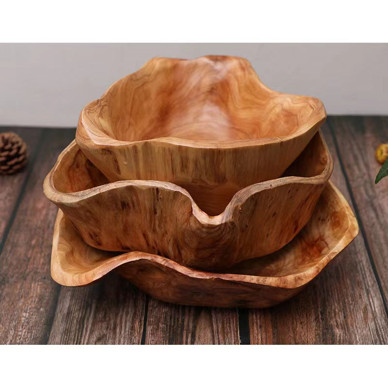 "Natural Wood Bowl: Handcrafted Elegance for Kitchen and Home"